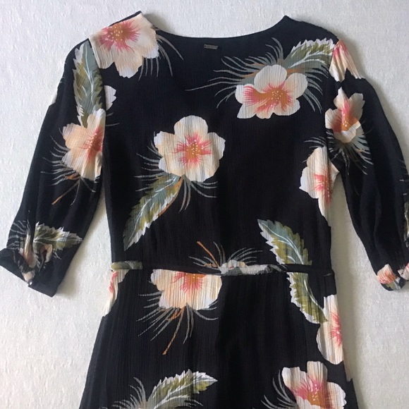 Volcom High Low Button Front Dress Small Cover-Up Floral Print Midi Length - Picture 7 of 14